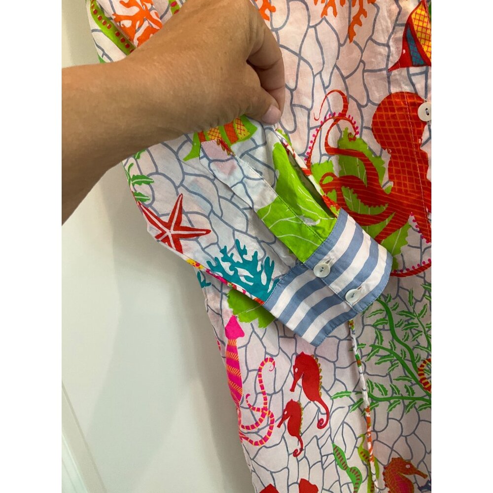 Gretchen Scott Pulley Dress Sealife Multi-colored size XS - Picture 4 of 9